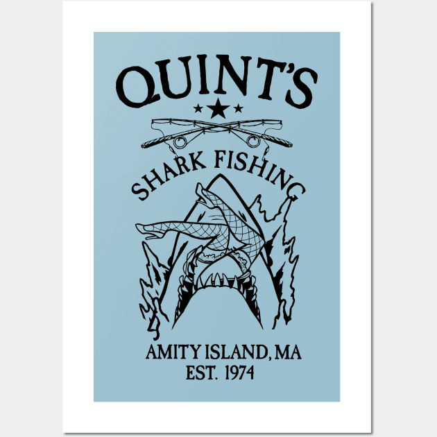 Quints Shark Fishing Wall Art by stuff101